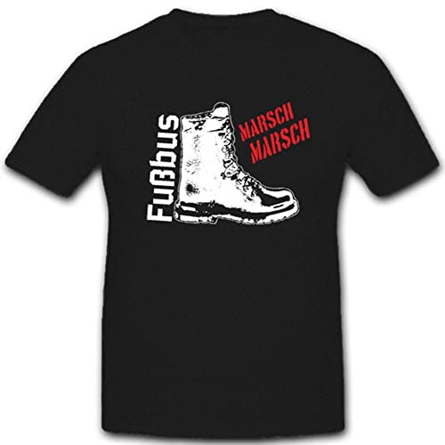 T-shirt Footbus Bundeswehr humour allemand noir grande taille XXXXL