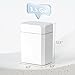 ELPHECO 2 Pack 3.5 Gallon Bathroom Trash Can with Lid Motion Sensor Slim Garbage Can Bathroom Decor Waterproof Smart Small Trash Bin for Kitchen, Office, Bedroom, Living Room, Toilet, White