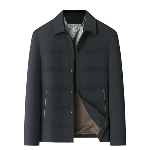 Manteau d'hiver en laine supérieure décontracté à revers pour homme