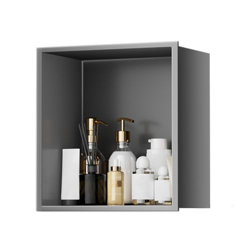 Niche de douche acier inoxydable 304 insert mural gris pour rénovation rapide