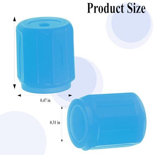 MEAJOO 8PCS Fluorescent Tire Valve Stem Caps - Glow in The Dark Tire Valve Caps, Luminous Car Tire Air Cap Universal Fit for Cars, Trucks, Motorcycles, Bikes & Bicycles (Blue)