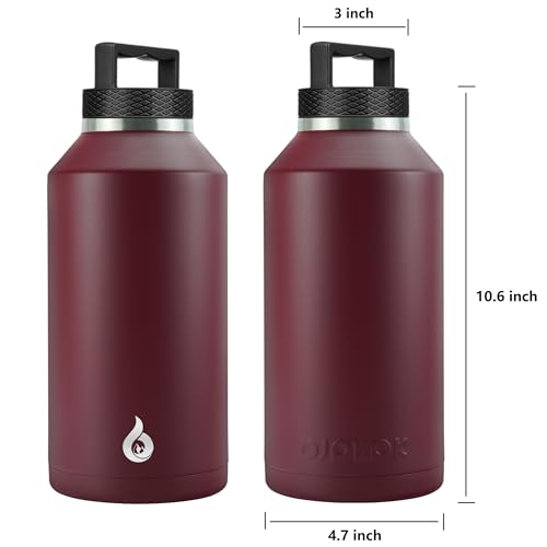 Image of BJPKPK 64oz Insulated Water Bottle, Stainless Steel Vacuum Jug with Handle