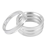 4 Stück - Aluminium-Zentrierringe für Felgen - Größe: 66,6 - 57,1 mm