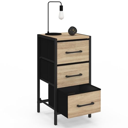 Lot de 2 tables de chevet UTAH 3 tiroirs - vue 6