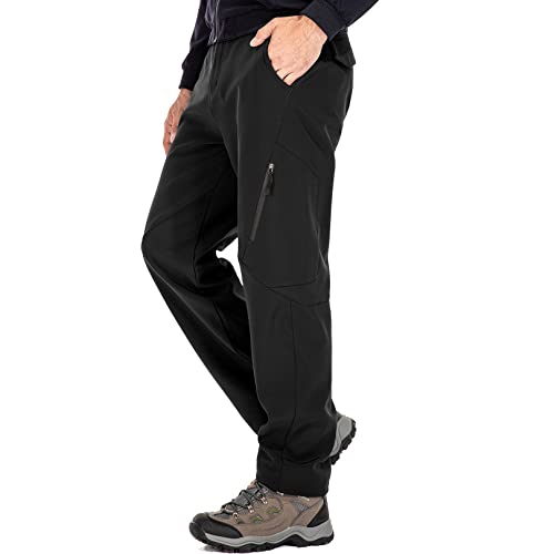 Jessie Kidden 190801-HZC-DZ-6070-BLACK-32-XG Mens Waterproof Hiking Pants, Outdoor Snow Ski Fishing Fleece Lined Insulated Soft Shell Winter Pants  thumb #7