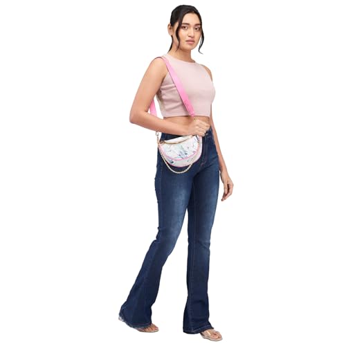 Image of Caprese Coco Sling Bag, Medium | Stylish Floral Print Handbag for Women with Adjustable & Detachable Sling Strap | Secure Zip Closure | Perfect for Casual & Daily Use
