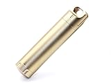 Outdoor Waterproof Capsule Pill Holder EDC Container Large Capacity 141mm Aluminum Dry Storage Box Emergency Essential Storage for Hunting, Camping, Mountaineering, Outdoor Activities (Gold, Large)