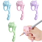 Mshan 4 Pezzi di Aiuto per la Scrittura per Bambini, Trainer per la Presa della Penna per un'Aiuto Ergonomico per la Posizione delle Dita e un Correttore di Postura per Bambini che Imparano a Scrivere