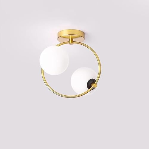 2 Light Nordic Magic Bean Glass Ceiling Light, Modern Minimalist