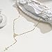 Women's Gold Virgin Mary Necklace - 14k Gold Plated Rosary Bead Cross Necklace,Hypoallergenic Non Tarnish Gold Catholic Y Chain Necklaces,Religious Rosary Beads Crucifix Necklaces Jewelry Gift for Her