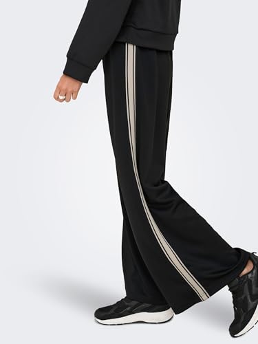 Pantalon classique à rayures larges noir fluide au tombé impeccable coupe ample S