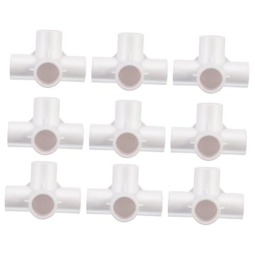 MOTHNUR 20 Piezas Conectores PVC para Tubería Vías Blancos Accesorios Duraderos para Mangueras Kit para Reparación y Extensión de Sistemas de Riego