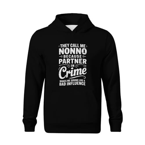 Kids Funny They Call Me Nonno Partner In Crime Boys Girls Lightweight Kangaroo Pocket Fleece Hoodies2