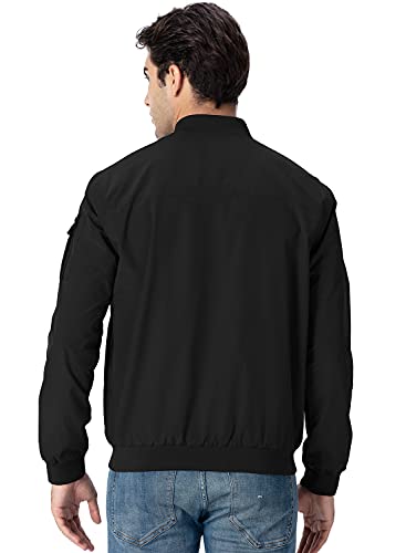 Gopune Men's Windproof Bomber Jacket Lightweight Windbreaker Outdoor Golf Fashion Coat4