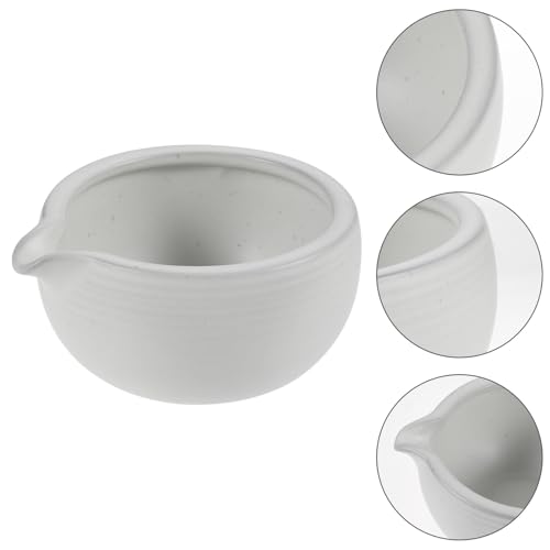 Bol à matcha texture fine céramique blanche traditionnelle de 525ml