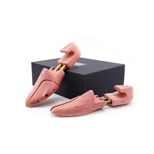 Refined.Cedar Shoe Tree Red Cedar Wooden Shoe Trees with Twin Tubes,Men's Twin Tubed Shoe Trees 6-16Sizes shoe tree wood (1Pair, EU 42-43 / Medium / 9-10.5 US)