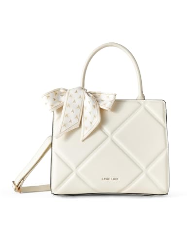 Image of Lavie Luxe Women's Quare25 Medium Debossed Satchel Handbag for Women | Satchel Bag for Work | Ladies purse | Stylish Shoulder Bag | Gift for Women