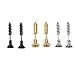 yueton 3 Pair Men Unisex Stainless Steel Piercing Cross Screws Ear Stud Earrings