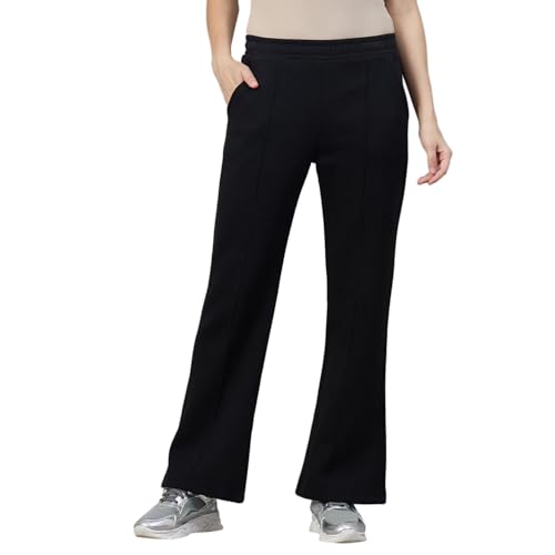 Image of 98 Degree North Women Flared Fleece Track Pants-GL1315-ALMOND