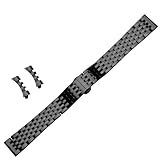 Ampia gamma di misure: disponibile in un'ampia gamma di larghezze delle anse, tra cui 17 mm, 18 mm, 19 mm, 20 mm, 21 mm e 22 mm. Misura accuratamente la distanza tra l'interfaccia dell'orologio e la cassa per assicurarti che le estremità curve siano compatibili con il tuo modello specifico.