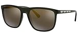 Incluye funda protectora Emporio Armani 0EA4124 Gafas de Sol, Matte Opal Green, 57 para Hombre
