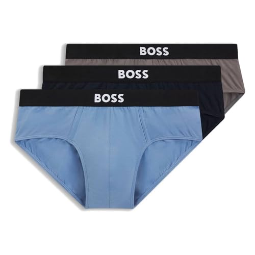 BOSS Hombre Hipbr 3p calzoncillos slip elásticos que evitan rozaduras en pack de 3 piezas