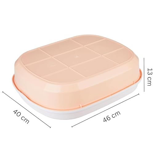 Image of Cature Cat Litter Tray Box with Free Scooper for Cat, Kitten & Bunnies (Pink)