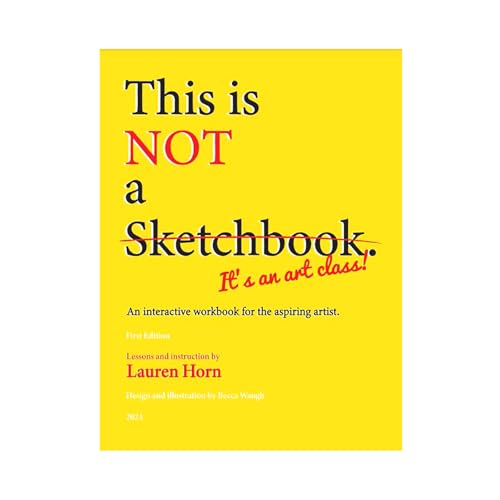 This is Not A Sketchbook, It's an Art Class, Cuaderno de trabajo interactivo encuadernado en espiral, libro de dibujo de prácticas fáciles de paso con páginas a rayas, libro de impresión para