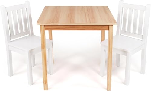 Image of Humble Crew Toddler Table and Chair Set for Kids, Wood Activity Furniture