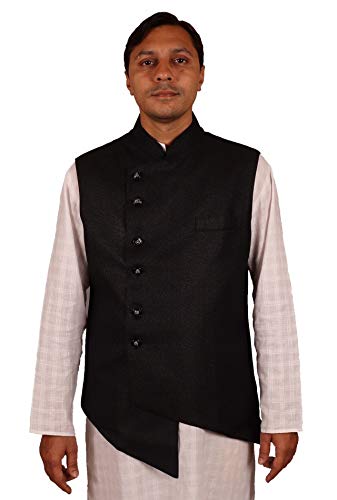 Mens Poly Viscose Waistcoat_Waist Coat_Assemetrical-image-17