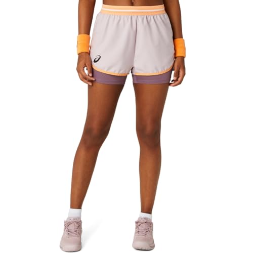 ASICS Women's Women Match Short Tennis Bottom, L, Watershed Rose