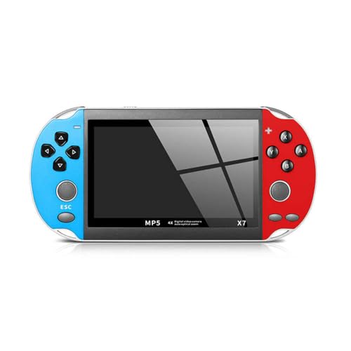 ERYUE Console, X7 4.3 Inch Video Game Console Handheld Game Players Double Rocker 8GB Memory Built in 1000 Games MP5 Game Controller TV Output