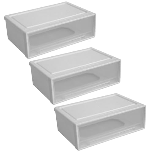 Organiseur de bureau design à 3 tiroirs empilables en PP pour maquillage