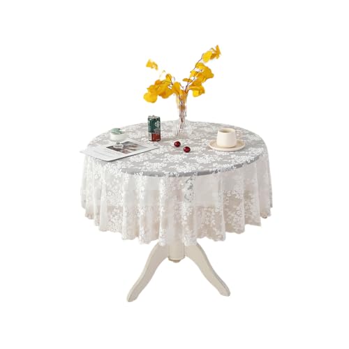 VUIUYOIES Nappe Ronde en Dentelle, Facile à Laver et Durable, Divers Motifs, Couverture de Table,...