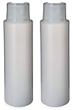 2 Pack Refillable 16 Ounce HDPE Squeeze Bottles With'Stand On The Cap' Dispenser Tops-Great For Lotions, Shampoos, Conditioners and Massage Oils From Earth's Essentials (TRANSLUCENT CAP)
