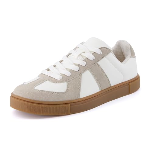 CUSHIONAIRE Bailey Womens Retro Sneaker -Classic Everyday Sneakers for Women with Sleek Rounded Toe and Memory Foam