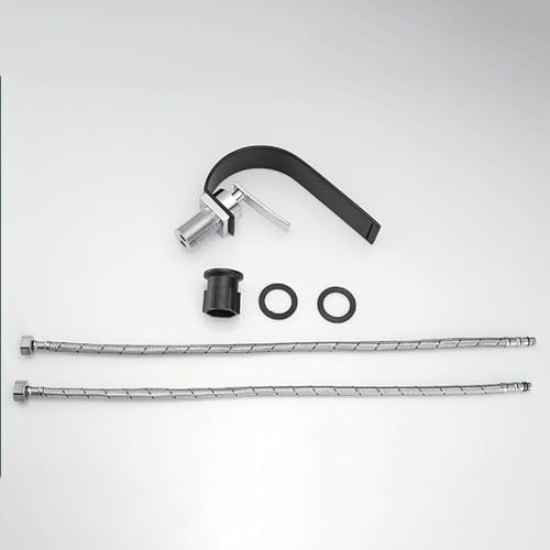 Robinet de lavabo moderne blanc mitigeur salle de bain eau réglable - 5