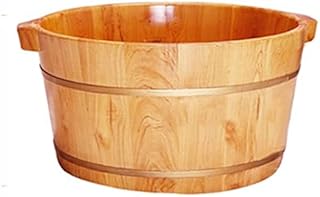 Balde de Banho de Pés de Madeira Reduzindo o Estresse Banheira de Cedro Doméstica Espessante com Cobertura Barril de Banho de Pés Lavagem de Pés O Barril de Madeira Massagem de Pés Super fácil de usar