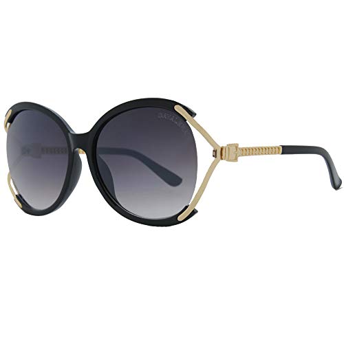 Óculos de sol, Bon, Cavalera, Arredondado, Feminino, Preto, Único