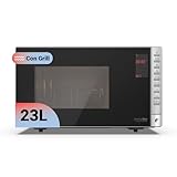 UNIVERSALBLUE Microondas 20 Litros Acero Inoxidable | Microondas Inox con Grill 1000W | Integrable 5 Niveles Funcionamiento | Temporizador| Control Electrónico