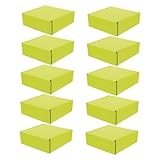 BEBEMOKO 10 piezas Cajas de Embalaje de Cartón Ondulado Verdes para Envío y Almacenamiento Resistentes y Prácticas para Mudanzas y Transporte de Objetos Pequeños