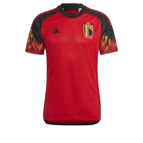 Belgien, Herren Trikot, Saison 2022/23 Offizielle Heimtrikot, Rot Schwarz, L Belgien, Herren Trikot, Saison 2022/23 Offizielle Heimtrikot, Rot Schwarz, L