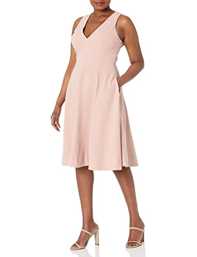 Image of Dress the Population Women's Catalina Solid Sleeveless Fit & Flare Midi Dress