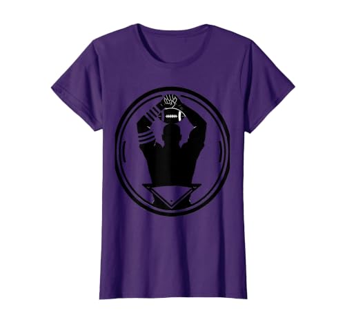Sealed Referee Football Home Run Baseball Humor T-Shirt, Women, Purple, X-Small
