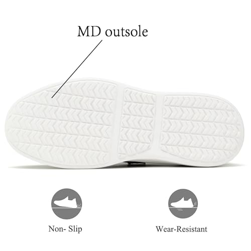 Image of Wrezatro Men's Arch Support Casual Slip-on Shoes Loafers for Men Non Slip Comfortable Shoes