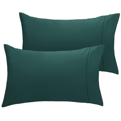 LuxClub 7 PC Split King Sheet Set, Rayon Made from Bamboo Bed Sheets, Deep Pockets 18" Eco Friendly Wrinkle Free Cooling Sheets Machine Washable Hotel Bedding Silky Soft - Emerald Split King