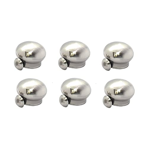 Image of FAPBADRI Simple Curtain End Caps /Finials for a 1 inch Pipe /Rod, Colour - Silver Matt, 6 Pieces