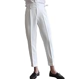 Gerader Anzug für Herren, Social Tailoring, Business, hohe Taille, formelle Arbeitskleidung, elegant, Weiße Anzughose, XXL