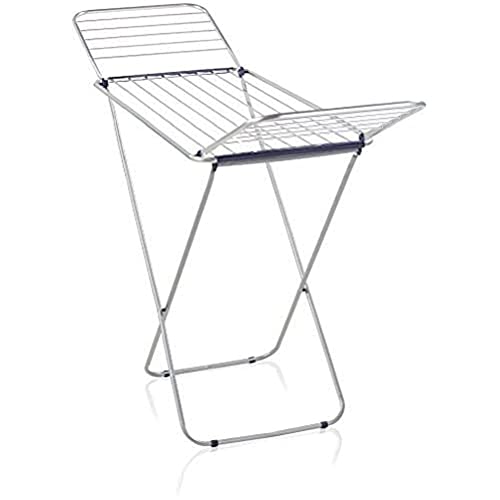 Leifheit Séchoir sur pied Classic Siena 180 Easy Aluminium, étendoir à linge pour intérieur & extérieur, sèche linge ultra-léger, longueur d'étendage 18 m
