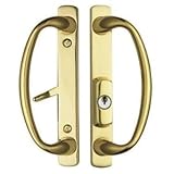 Charlotte Offset Keylocking Sliding Door Handle with 3/4' Offset Keylock in Solid Brass Durable...